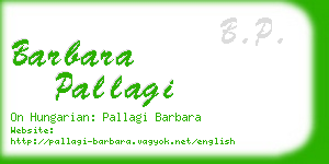 barbara pallagi business card